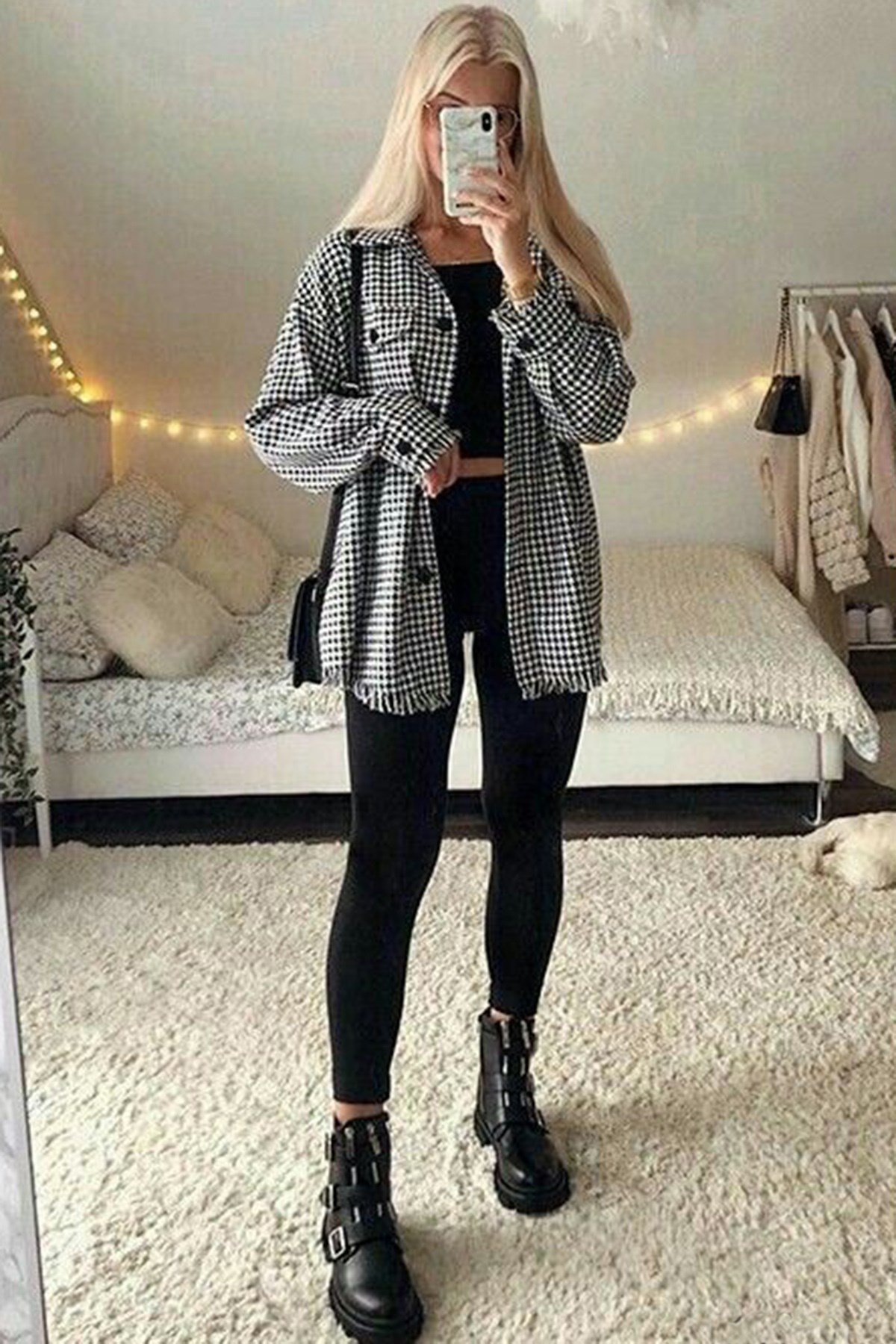 Mad Girls Black Women Lumberjack Shirt MG798