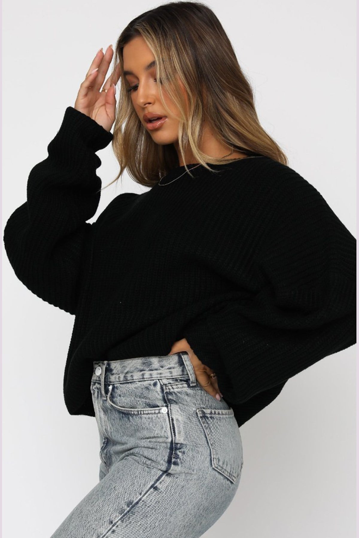 Mad Girls Siyah Kazak MG1277