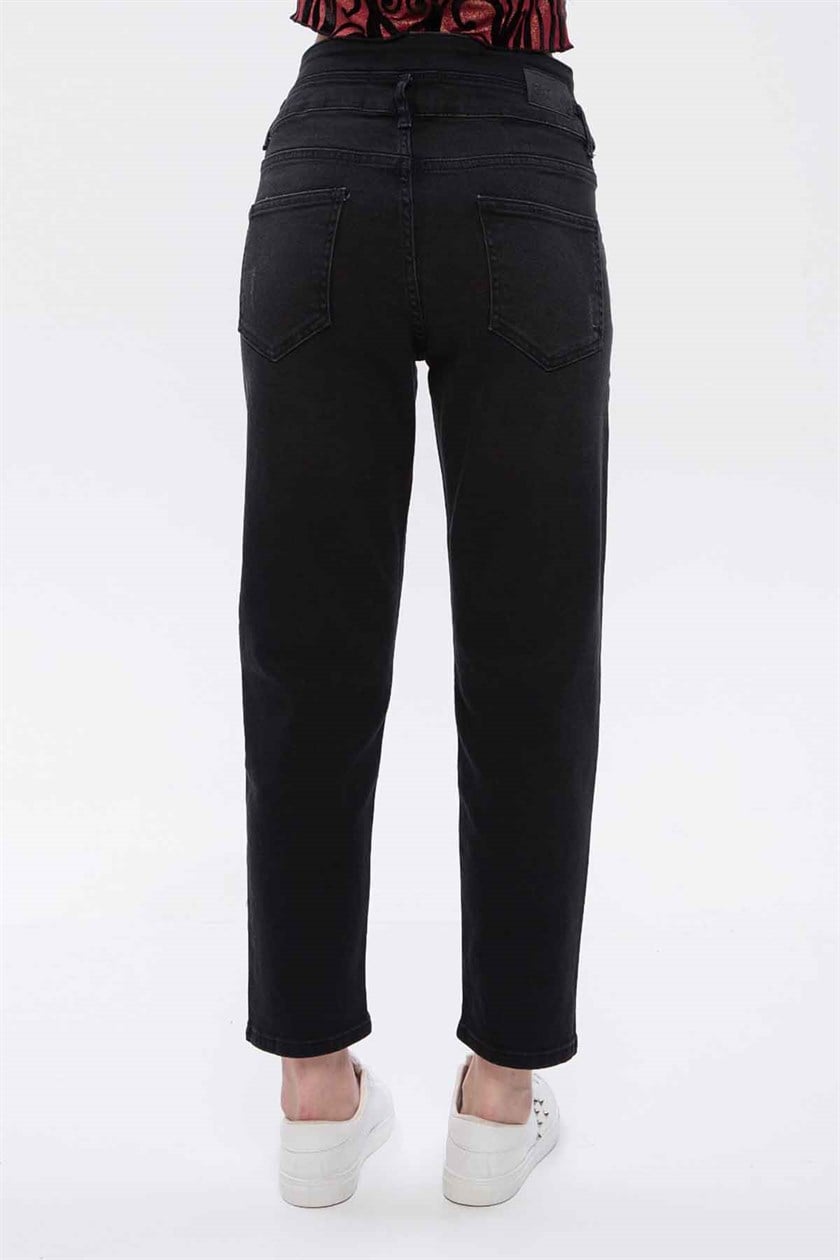 Mad Girls Siyah Mom Jean MG266