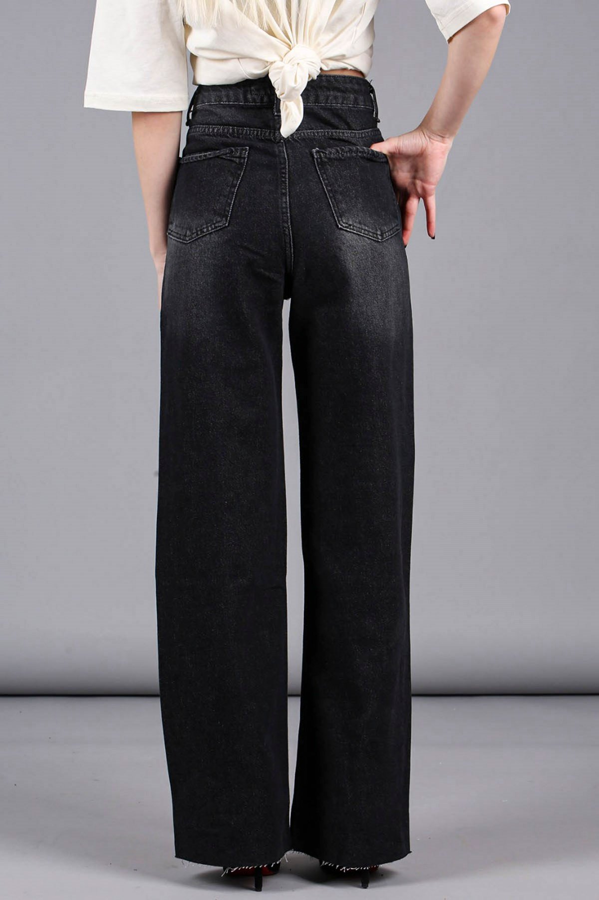 Mad Girls Black Palazzo Jeans Mg1178