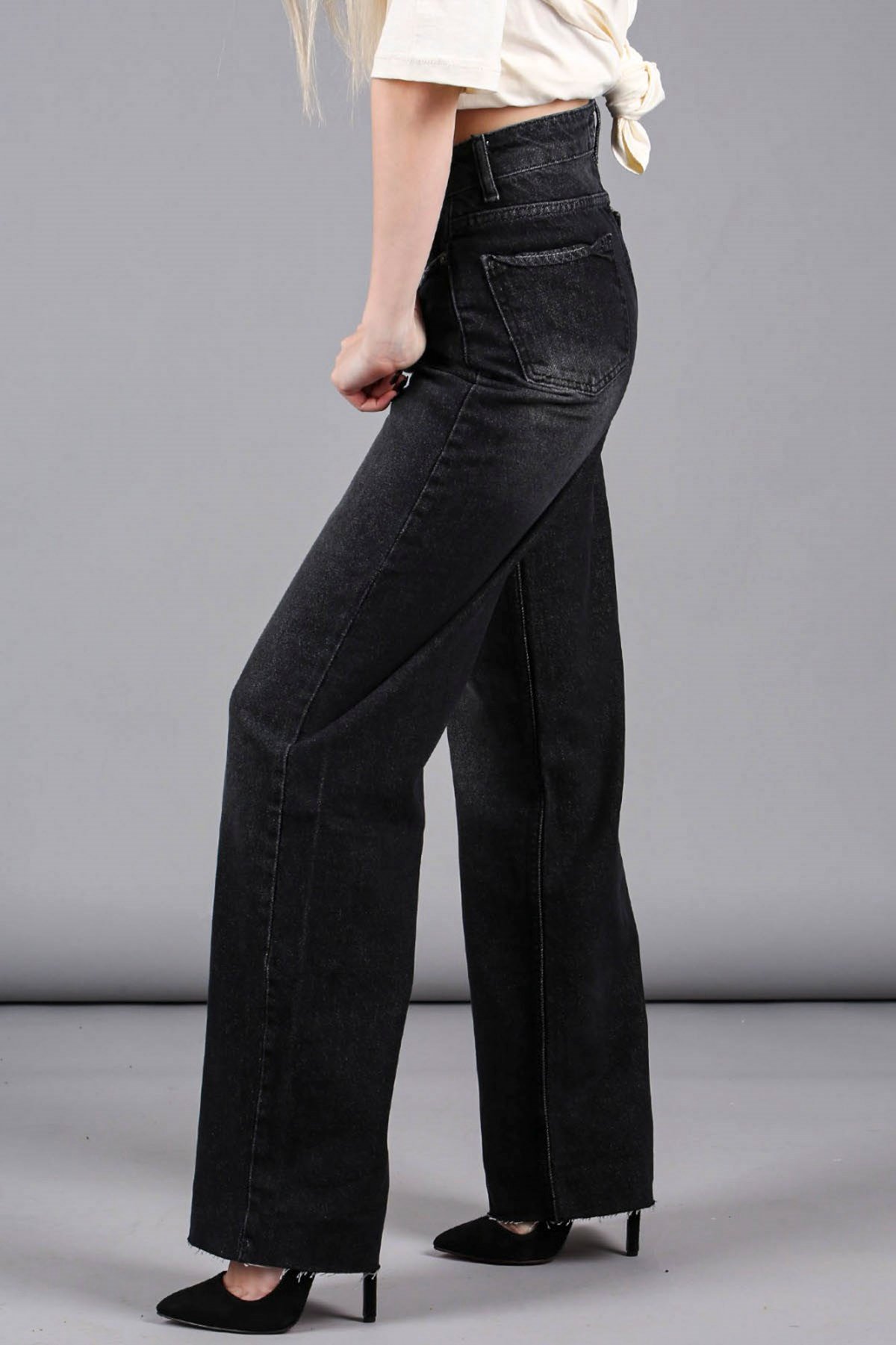 Mad Girls Black Palazzo Jeans Mg1178