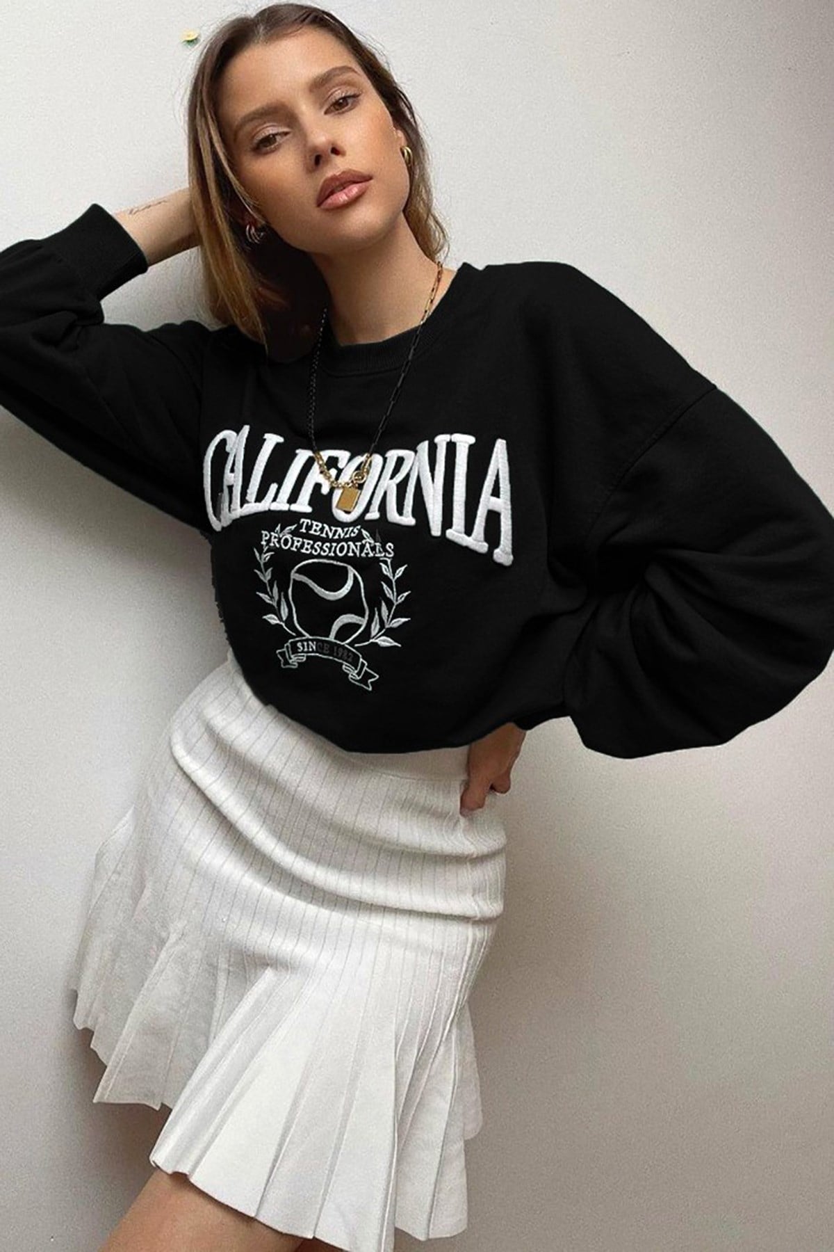 Mad Girls Siyah Sweatshirt MG1112