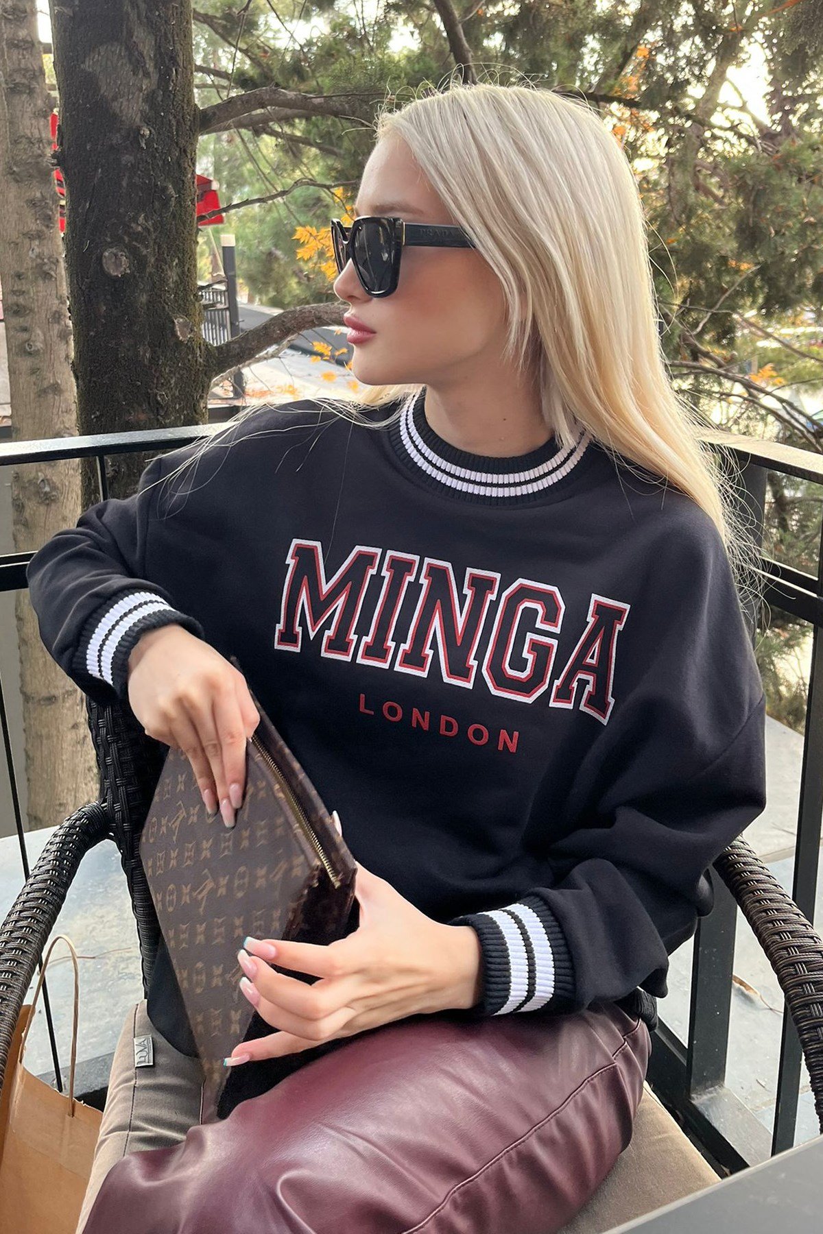 Mad Girls Black Sweatshirt MG1146