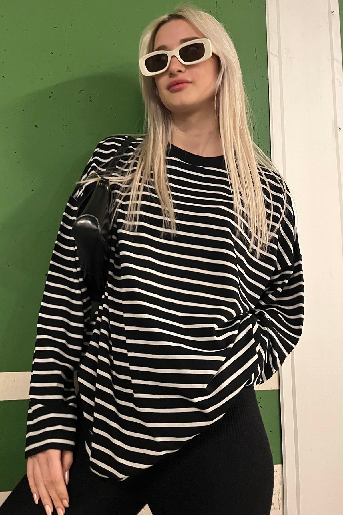 Mad Girls Siyah Sweatshirt MG980