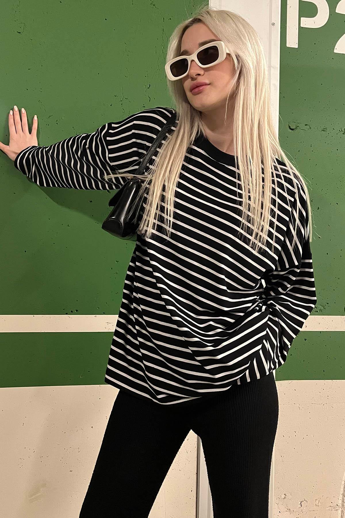 Mad Girls Siyah Sweatshirt MG980