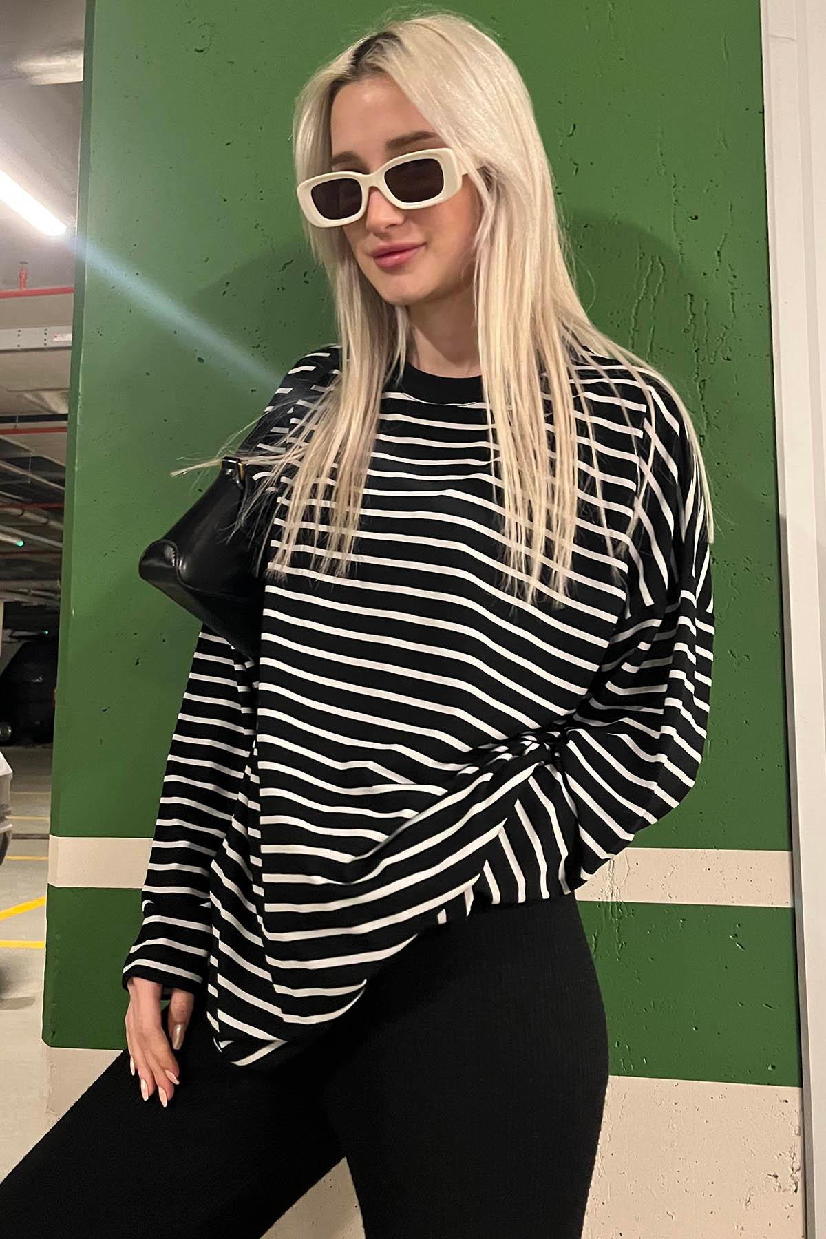 Mad Girls Siyah Sweatshirt MG980