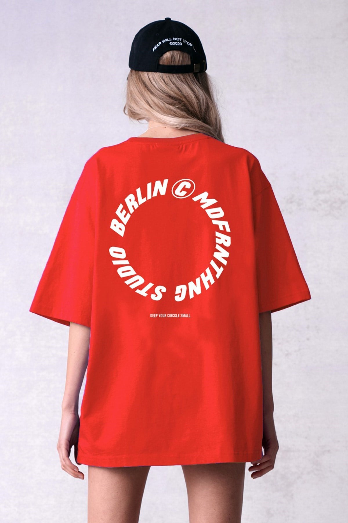 Mad Girls Turuncu Baskılı Tişört Mg1197