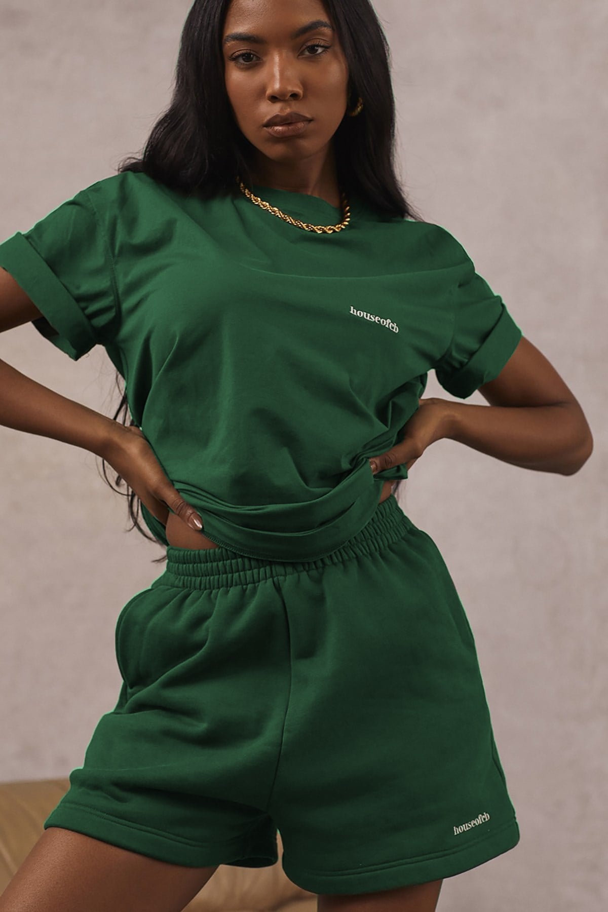 Mad Girls Green Shorts Outfit MG1410