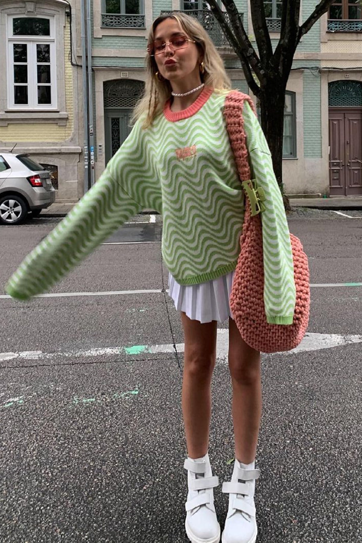 Mad Girls Renk Bloklu Kazak MG1251