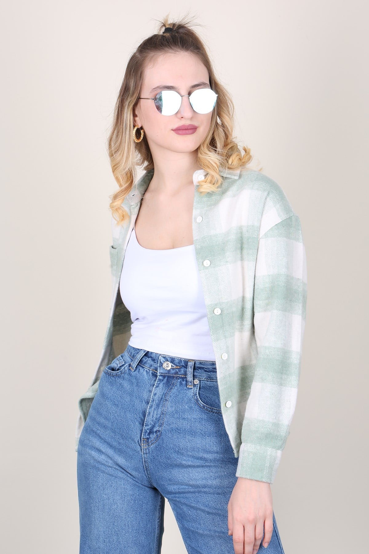 MMad Girls Green Lumberjack Shirt MG1200
