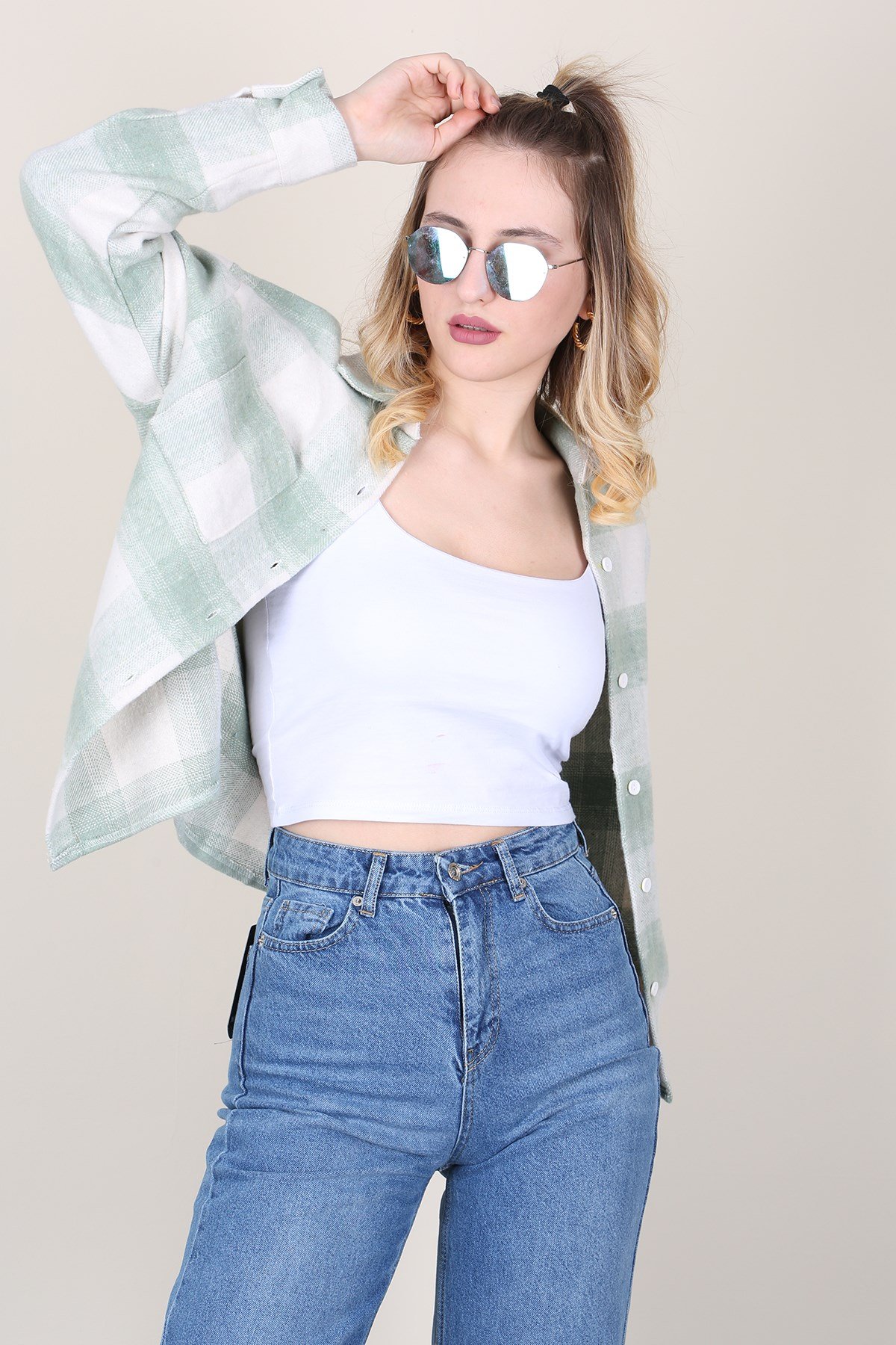 MMad Girls Green Lumberjack Shirt MG1200
