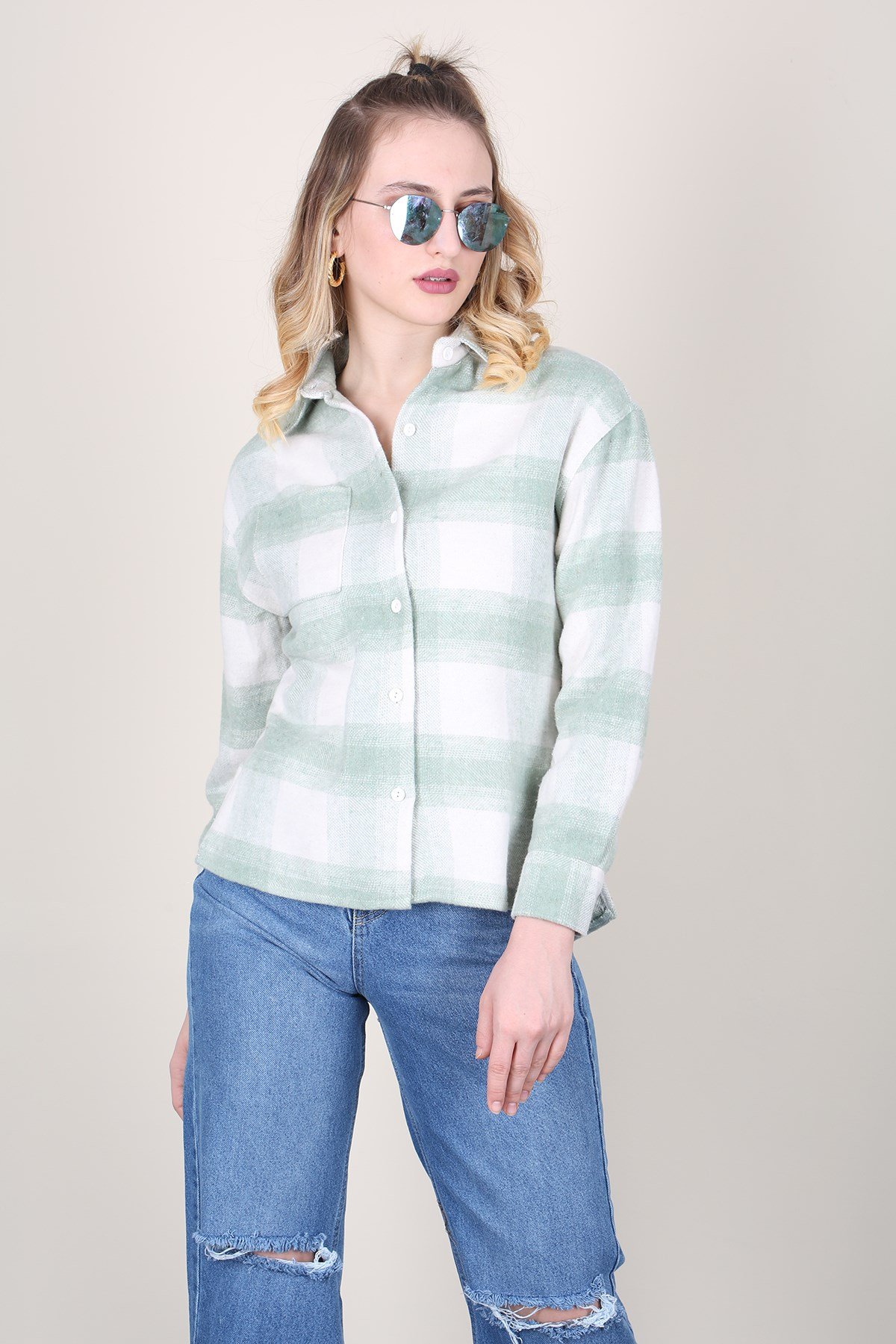 MMad Girls Green Lumberjack Shirt MG1200