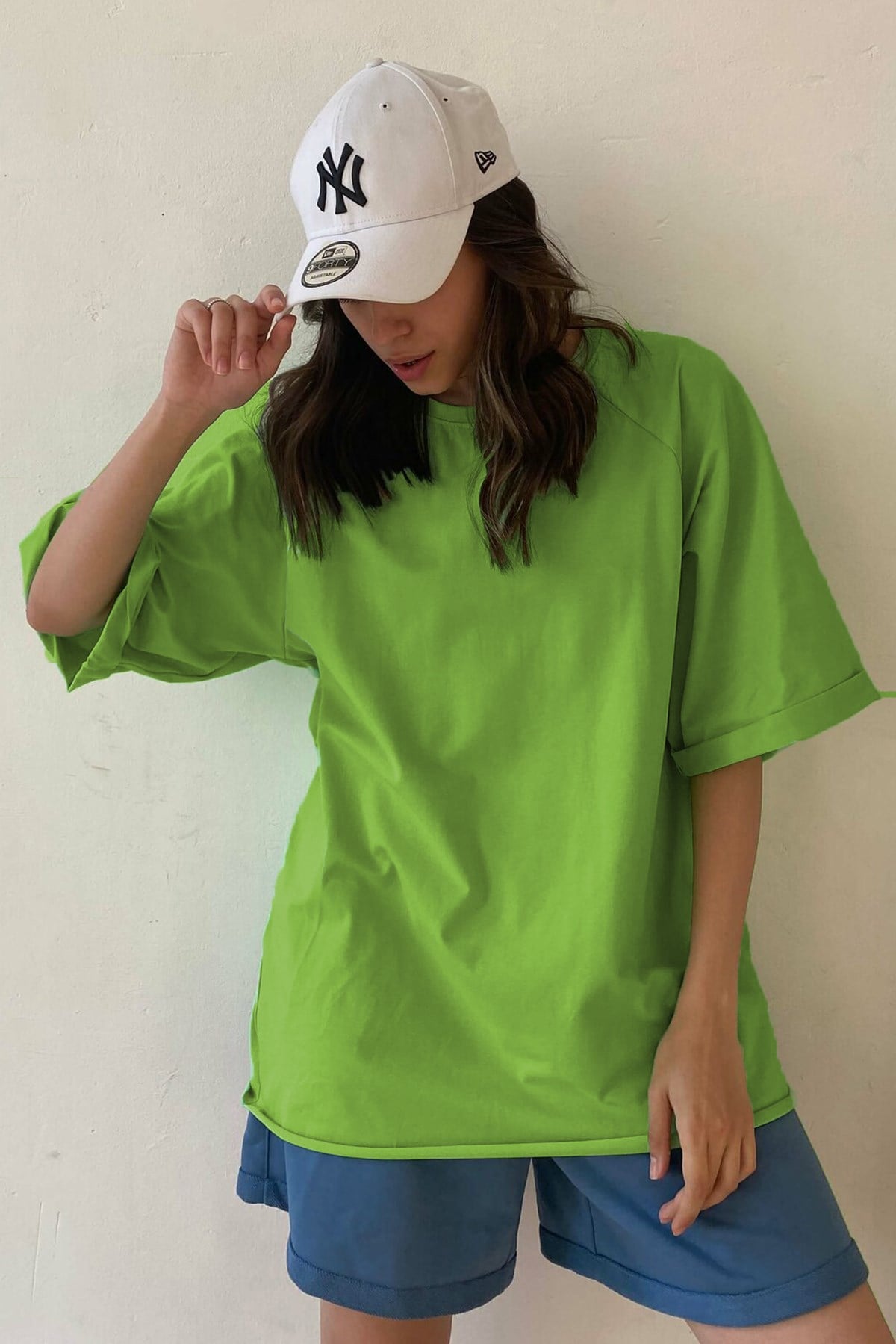 Mad Girls Oversize Green T-shirt MG1354