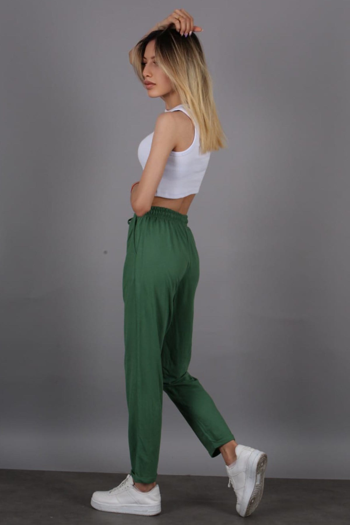 Mad Girls Green Trousers Mg1098