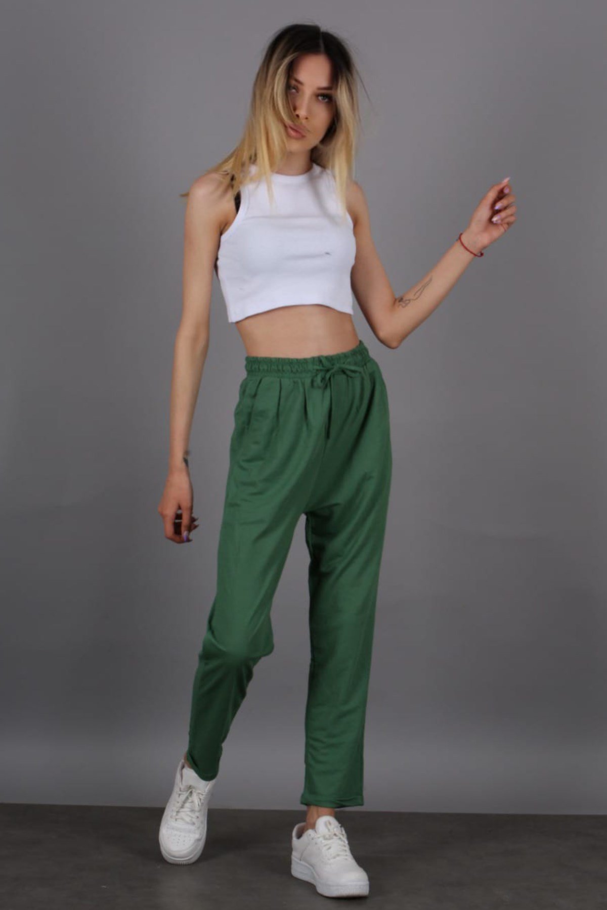 Mad Girls Green Trousers Mg1098