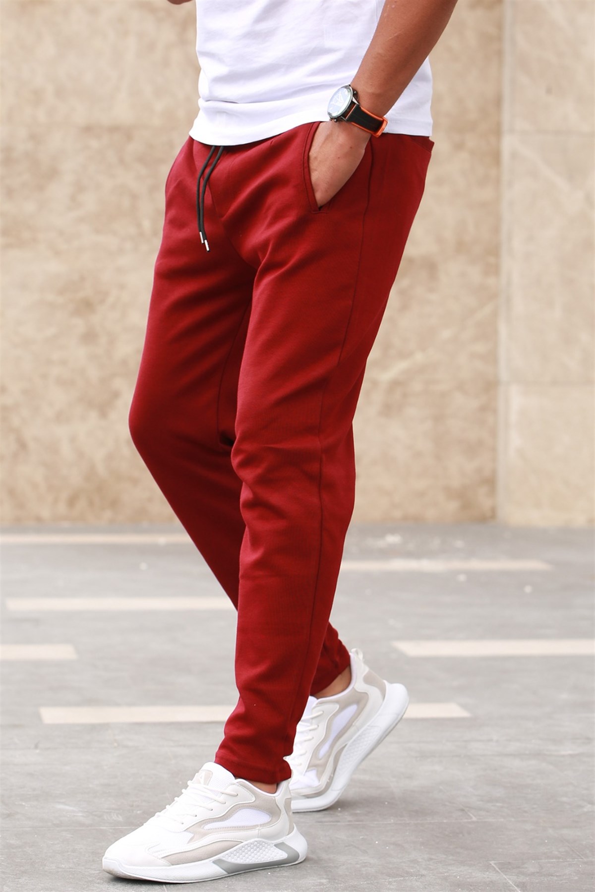 Madmext Basic Bordo Eşofman 2935
