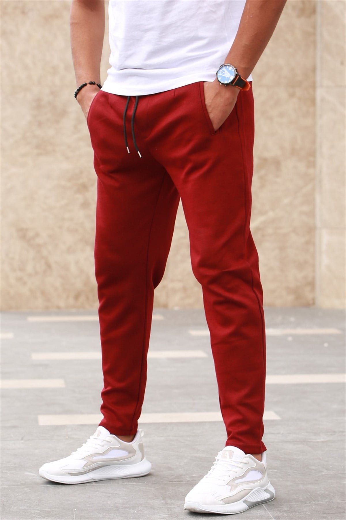 Madmext Basic Bordo Eşofman 2935