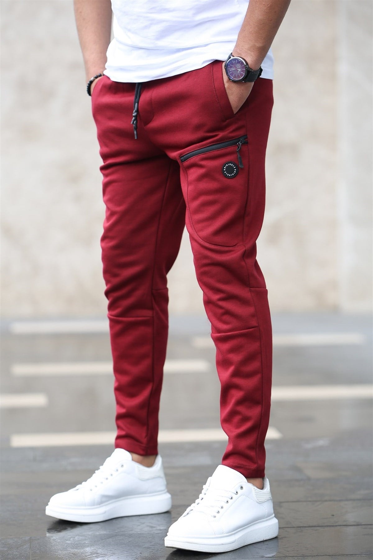 Madmext Basic Bordo Eşofman 4207