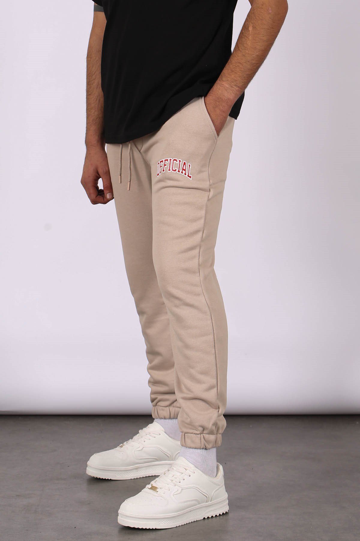 Madmext Bej Baskılı Eşofman 5616