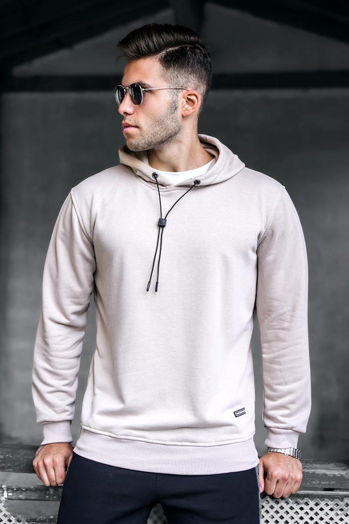 Madmext Bej Erkek Sweatshirt 5334