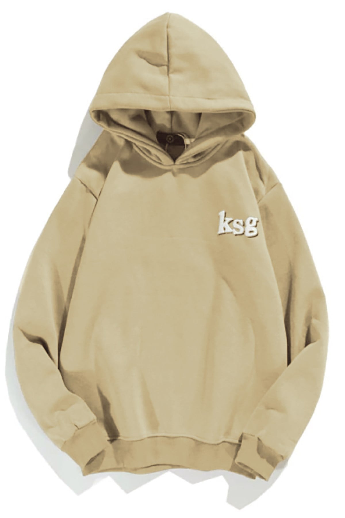 Madmext Bej Oversize Erkek Sweatshirt 5337