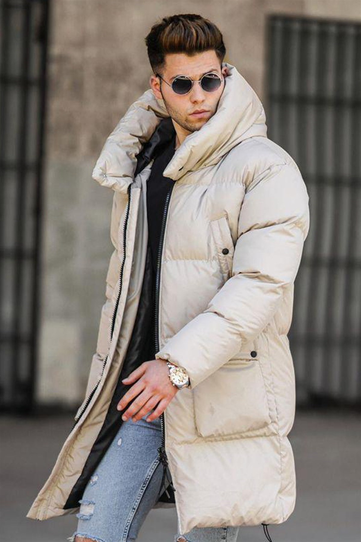 Madmext Bej Şişme Mont 5132