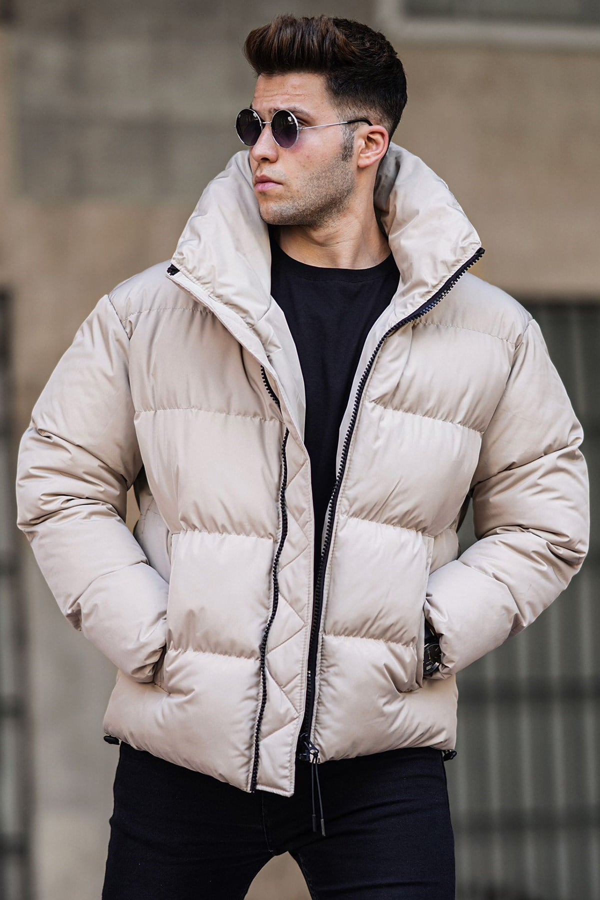 Madmext Bej Şişme Mont 5134