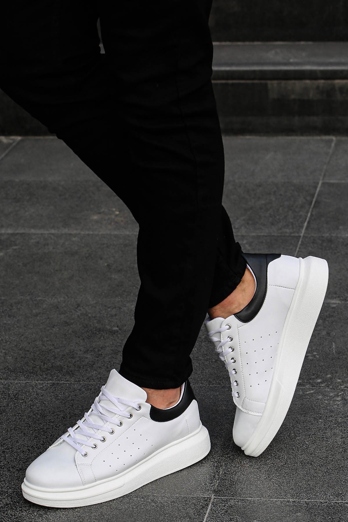 Madmext Beyaz Yüksek Taban Erkek Sneaker Ayakkabı MS107