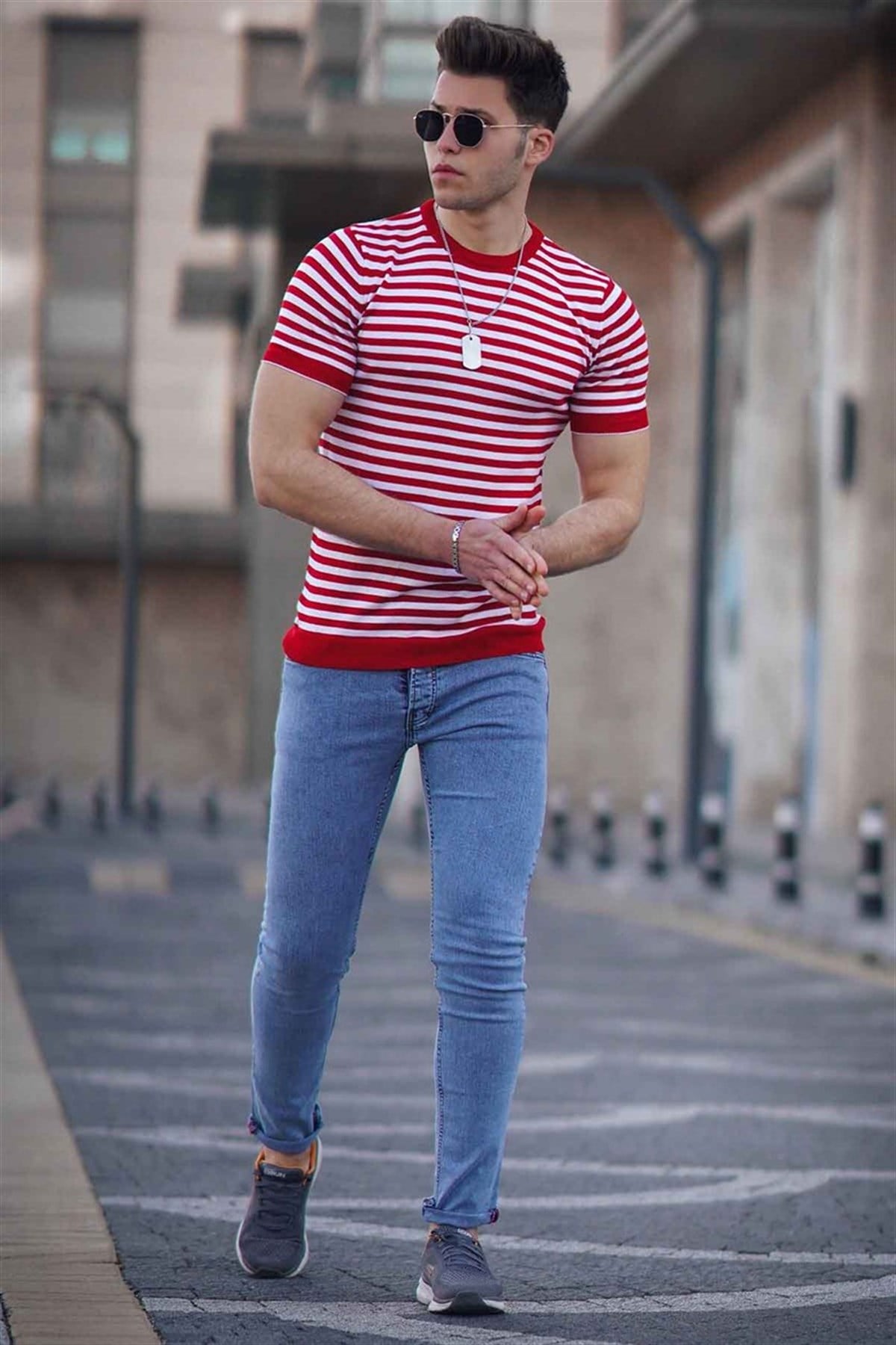 Madmext Claret Red Knitwear T-shirt 4602