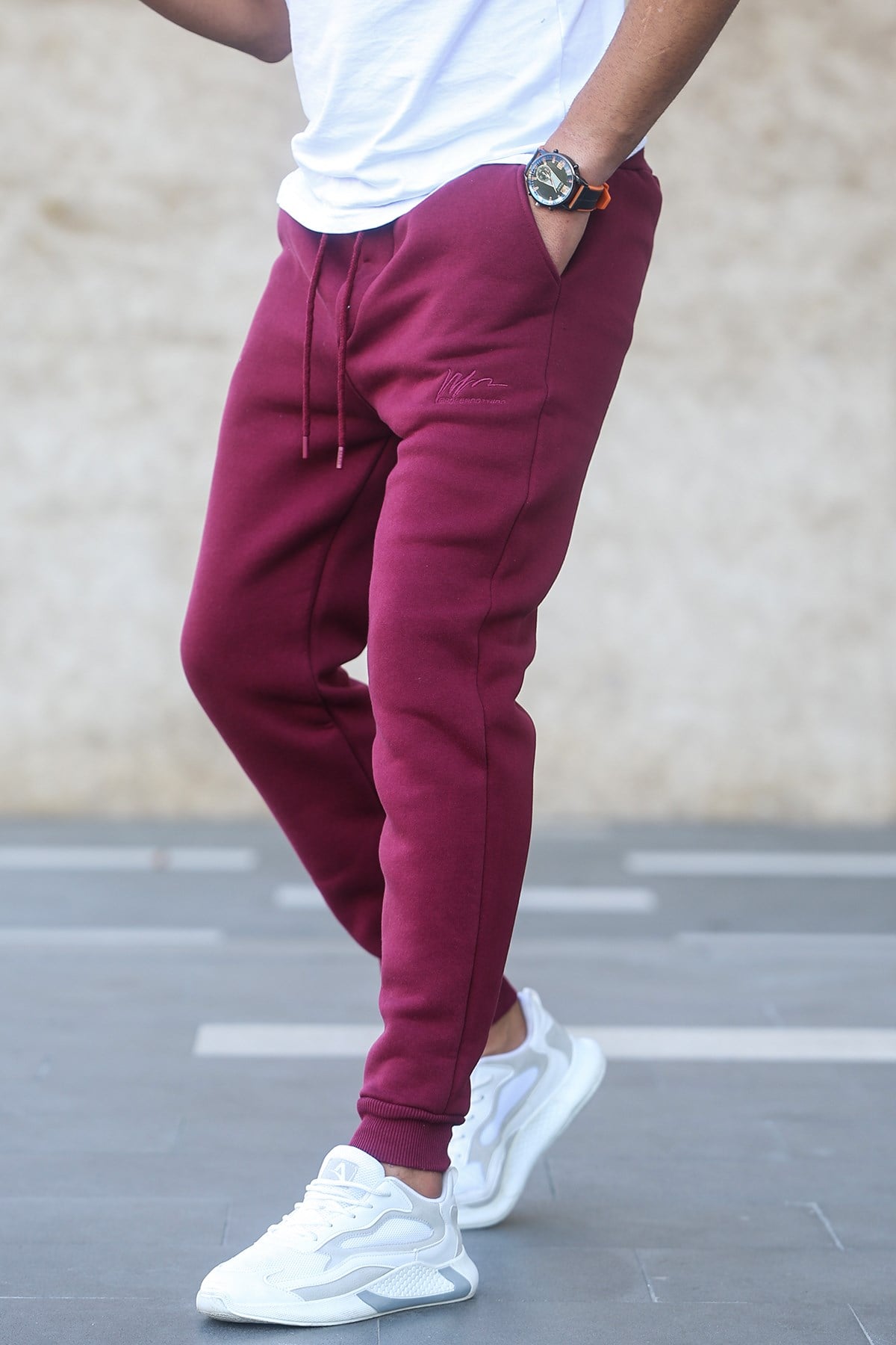 Madmext Bordo Basic Eşofman 5433