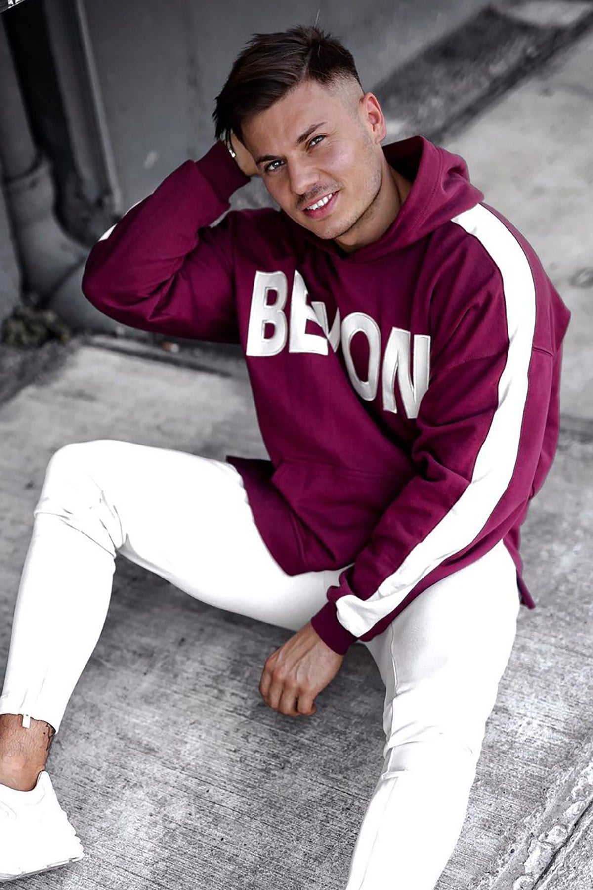 Madmext Bordo Kapüşonlu Sweatshirt 5327