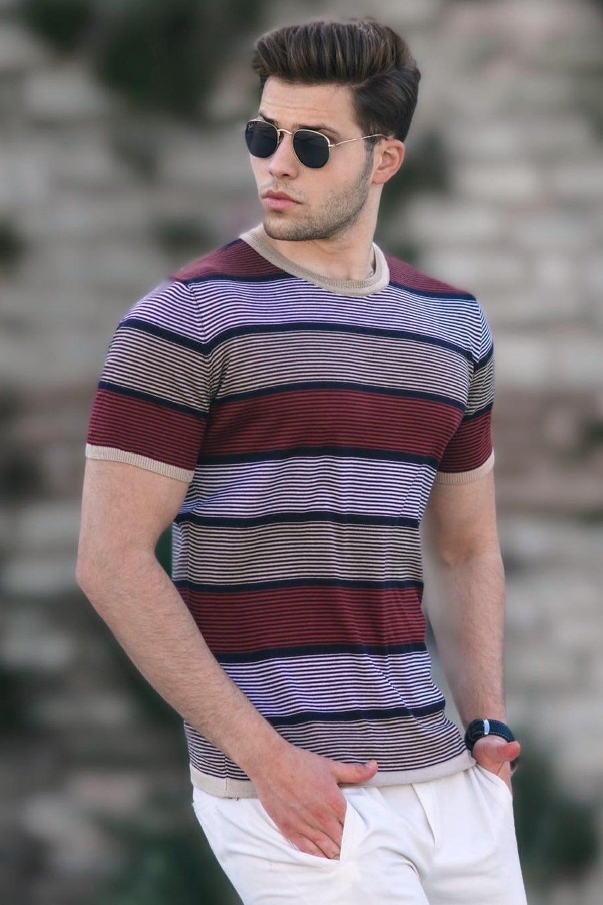 Madmext Camel Erkek Tişört 5121