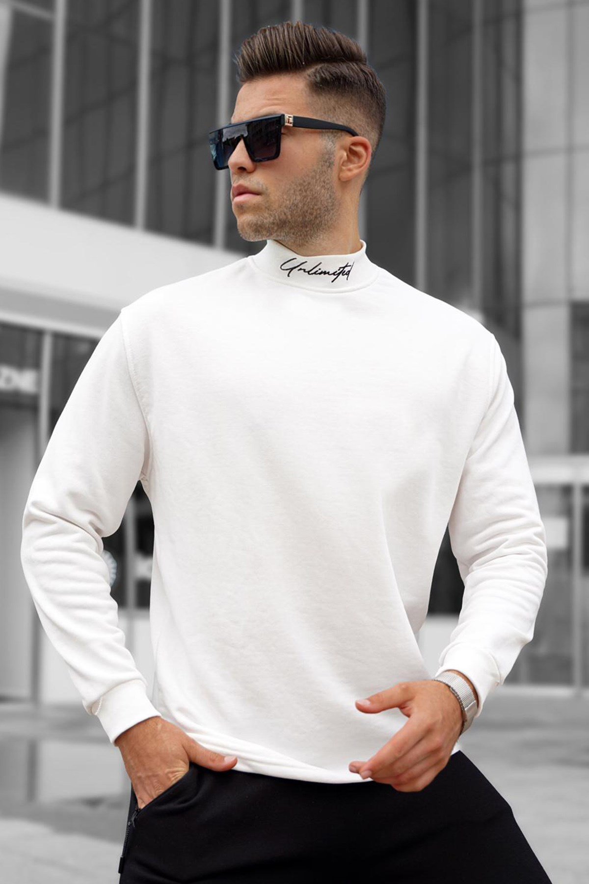 Madmext Ekru Erkek Sweatshirt 5329