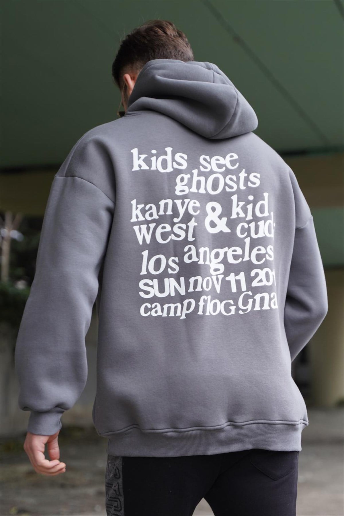 Madmext Füme  Oversize Erkek Sweatshirt 5337