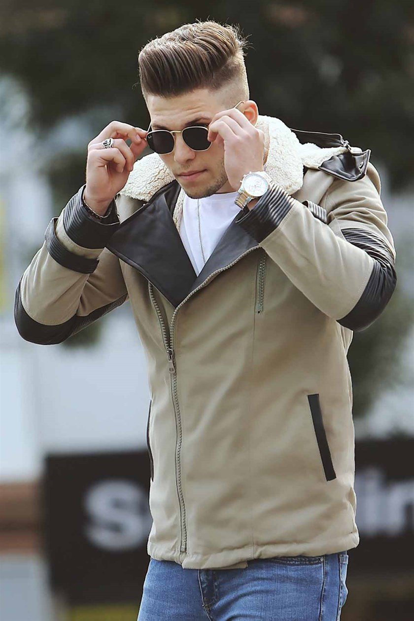 Madmext Gabardin Kürklü Erkek Mont M-64