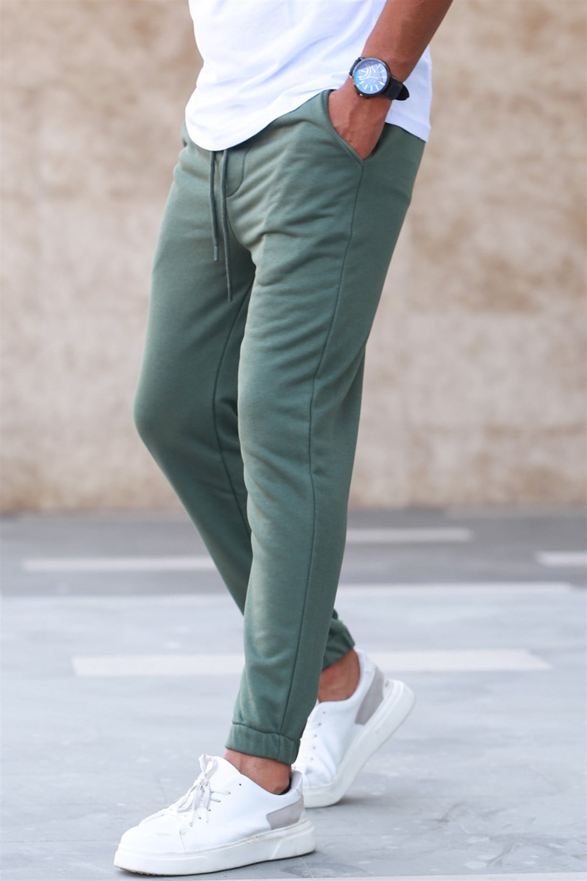 Madmext Haki Basic Eşofman 5424