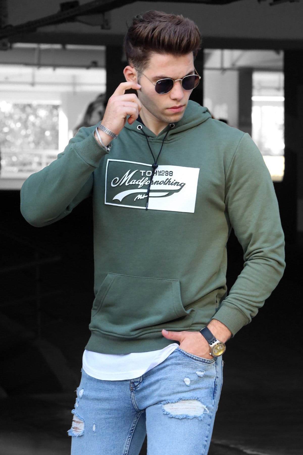 Madmext Khaki Men's Sweatshirt 4750