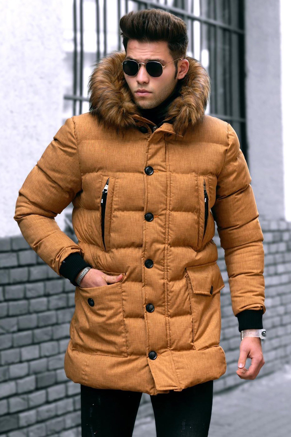 Madmext Hardal Şişme Mont 4909