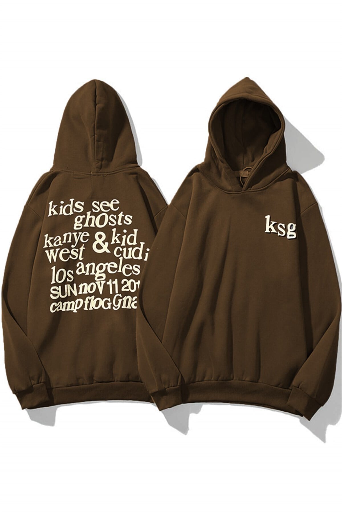 Madmext Kahverengi Oversize Erkek Sweatshirt 5337