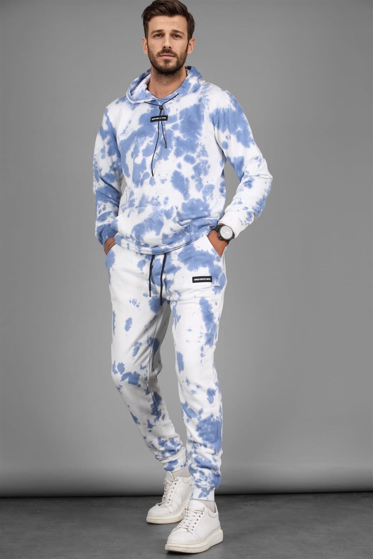 Madmext Mavi Batik Erkek Eşofman Takımı 4758