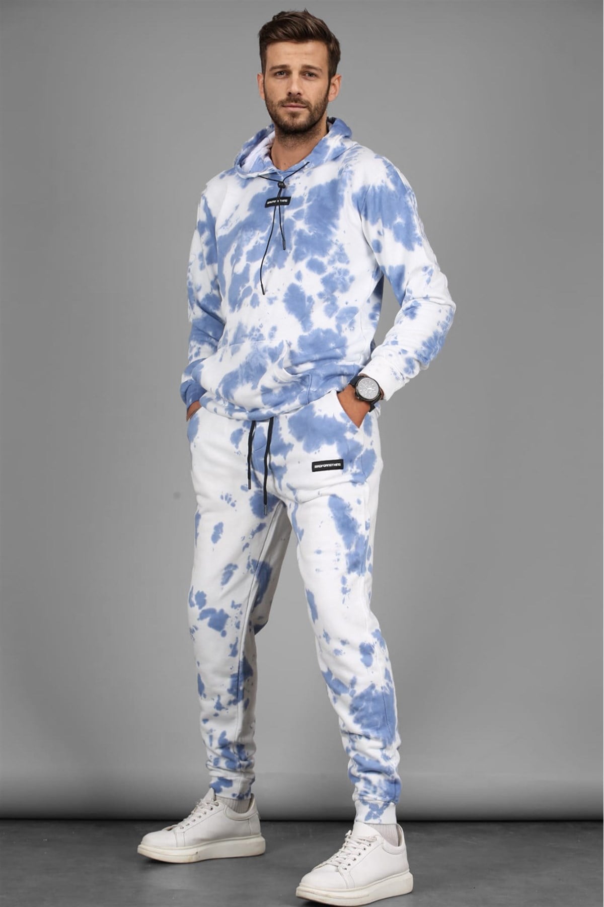 Madmext Mavi Batik Erkek Eşofman Takımı 4758