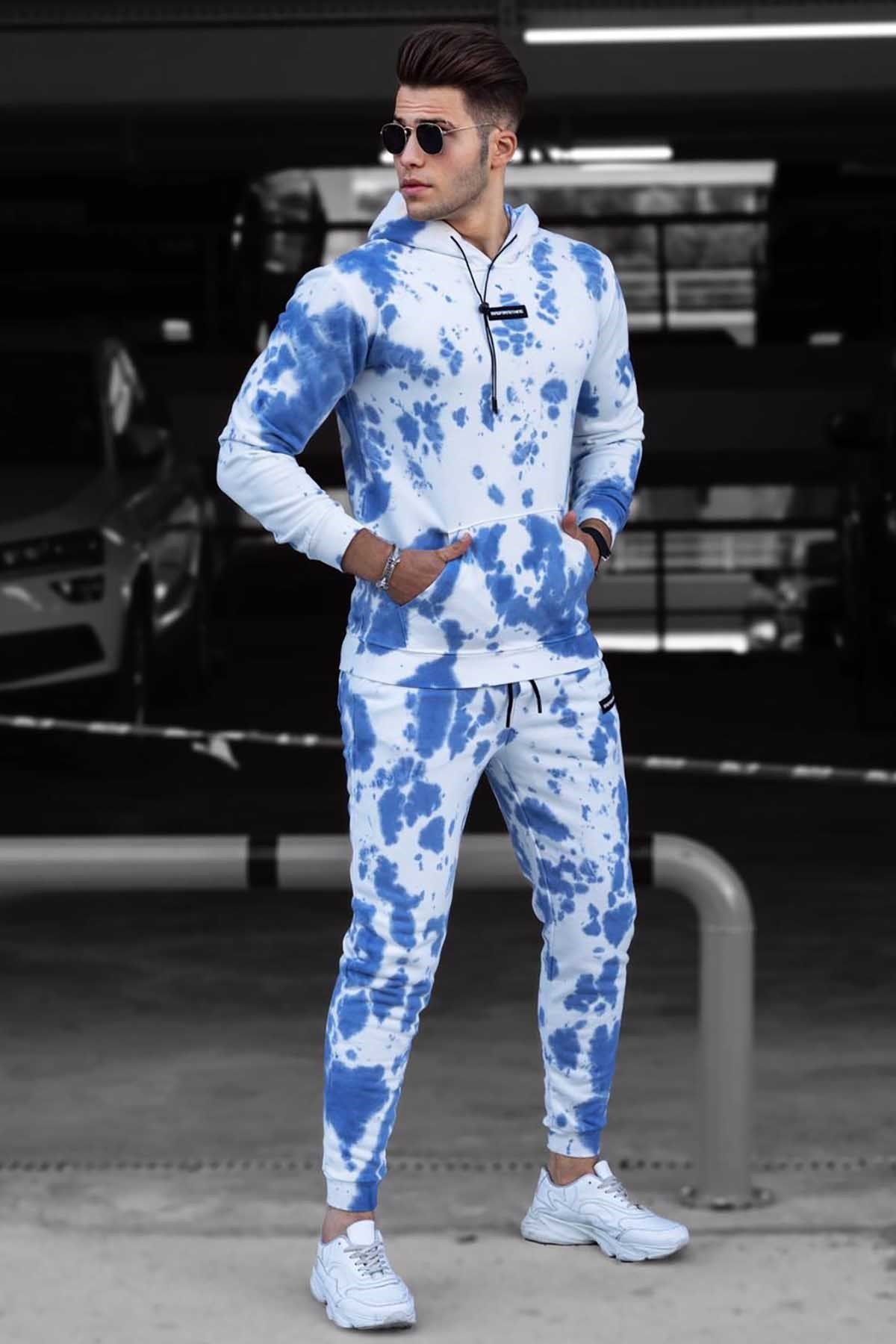 Madmext Mavi Batik Erkek Eşofman Takımı 4758