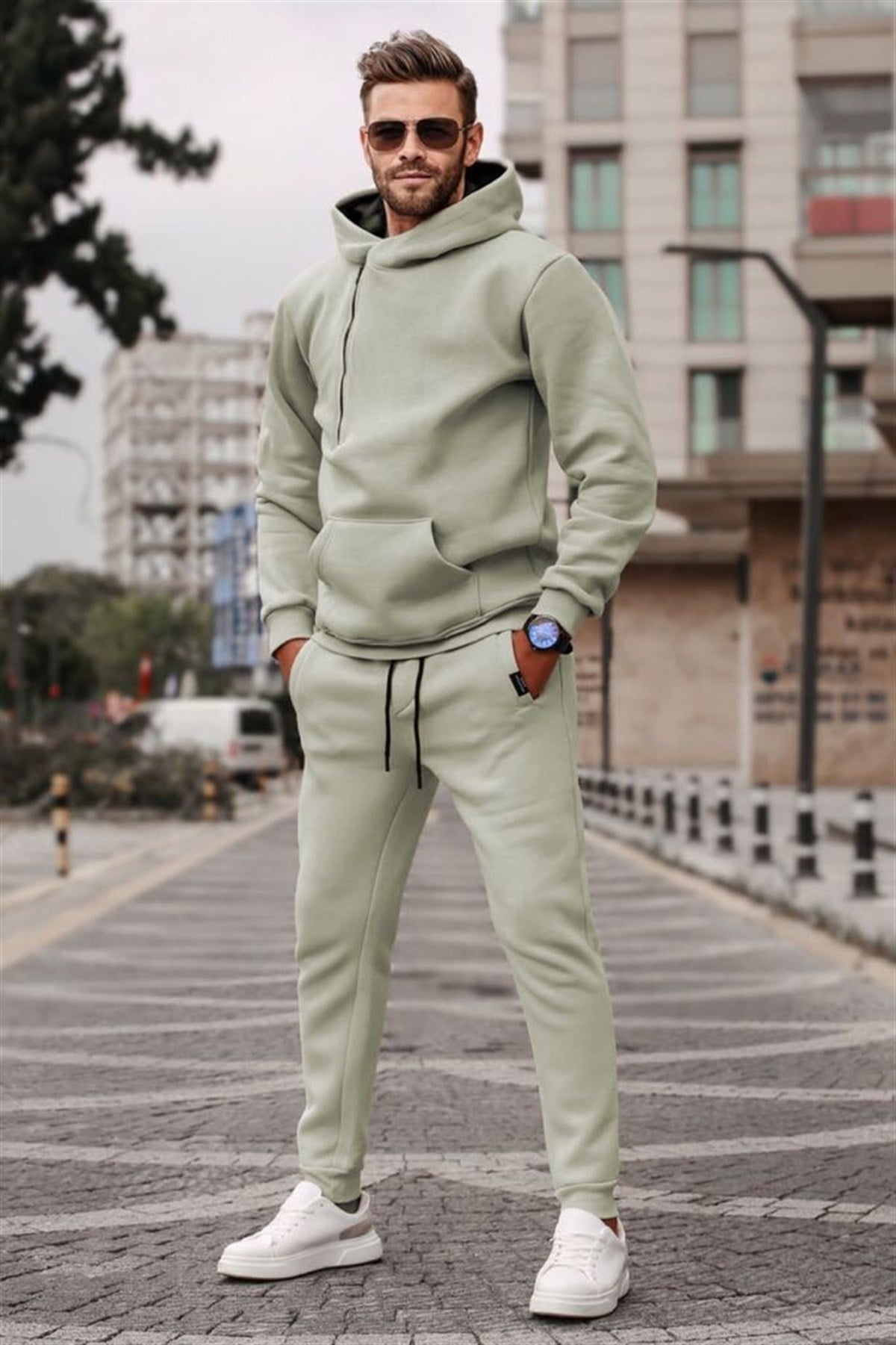 Madmext Mint Yeşili Erkek Eşofman Takımı 5634