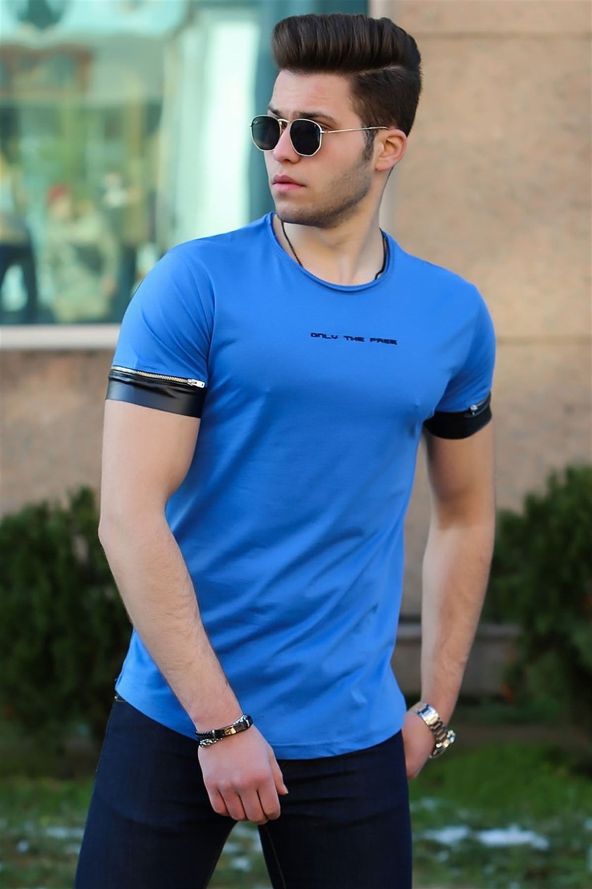 Madmext Saks Erkek Tişört 4451