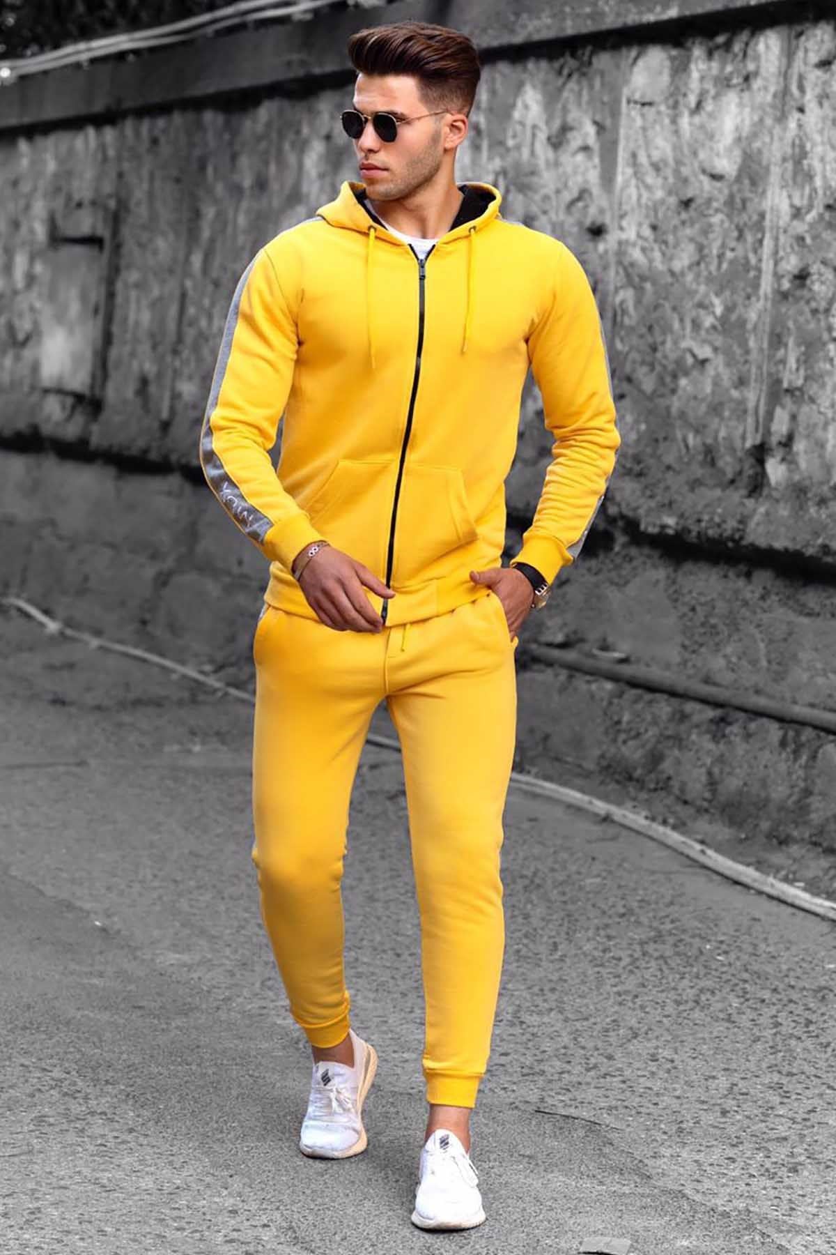 Madmext Sarı Erkek Eşofman Takımı 9427