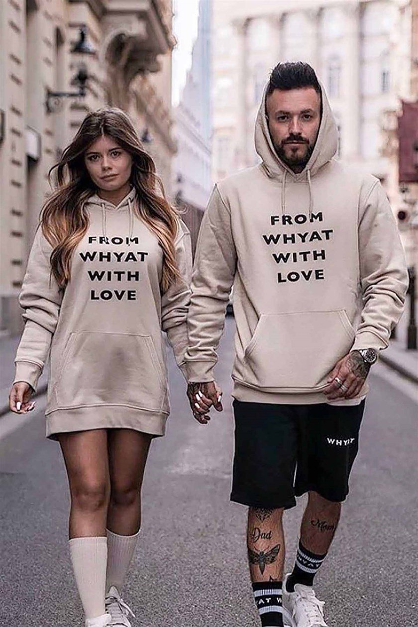 Madmext Sevgili Kombin Camel Sweatshirt SK002