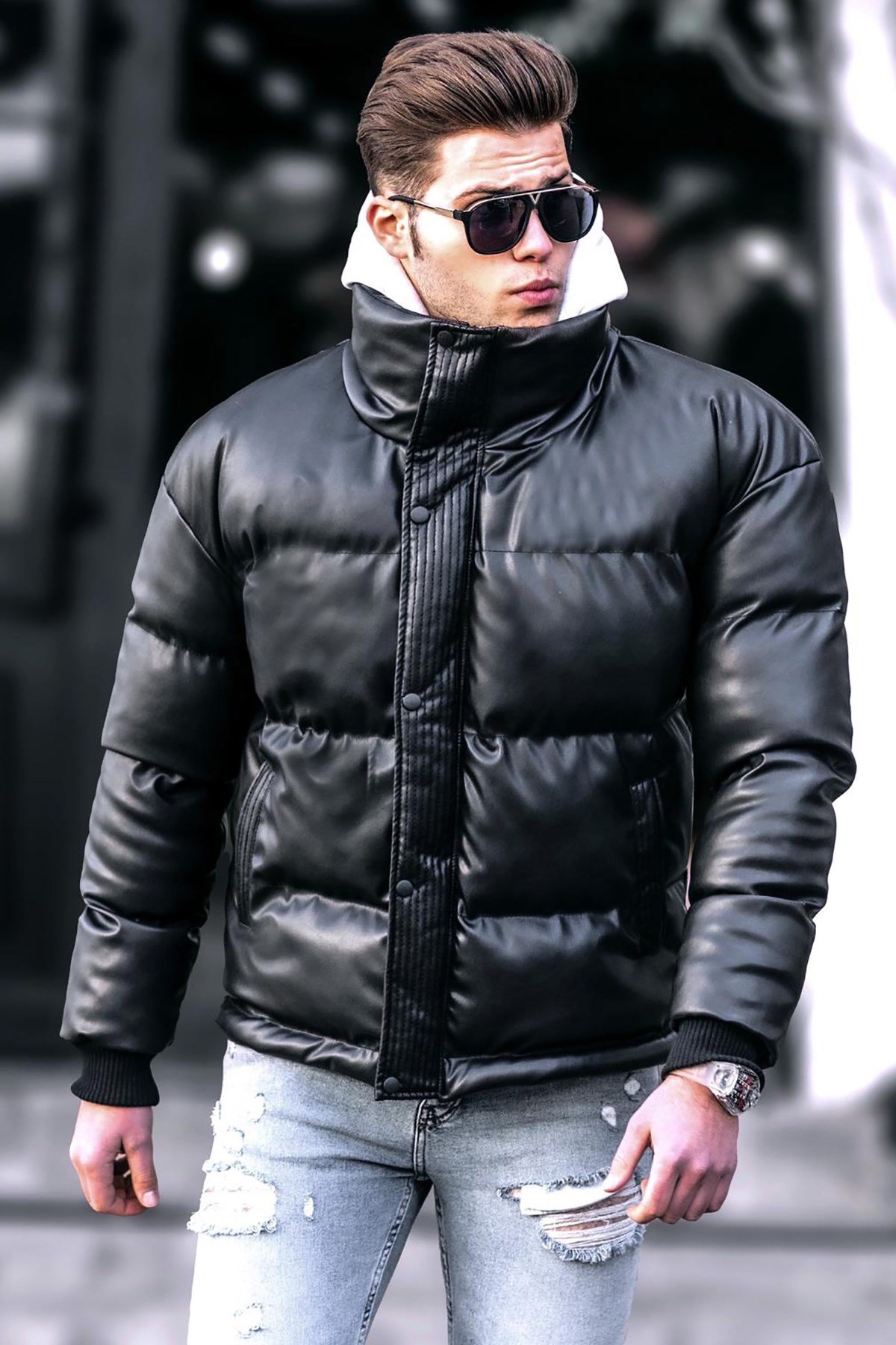 Madmext Siyah Şişme Mont 5065