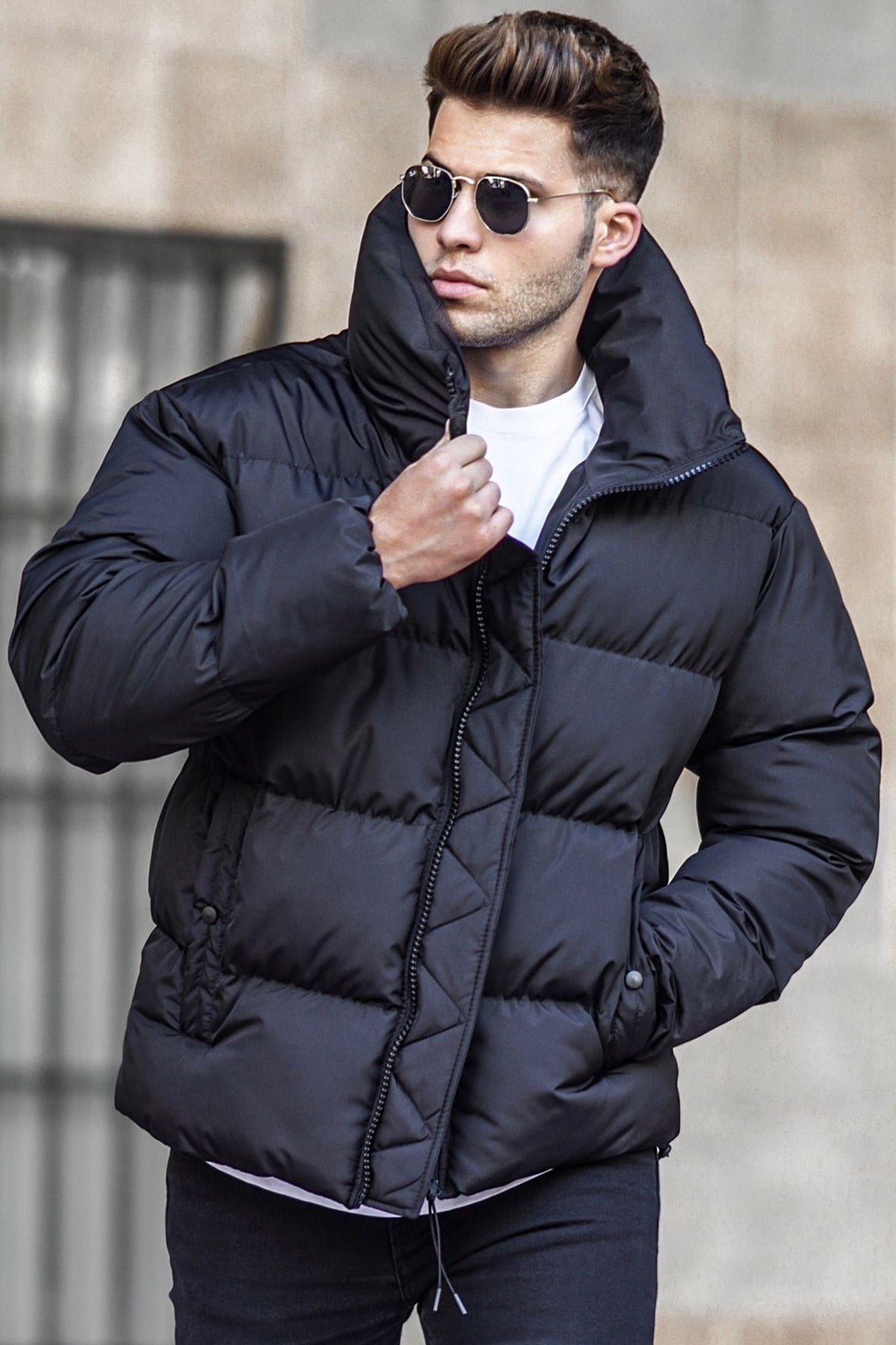 Madmext Siyah Şişme Mont 5134