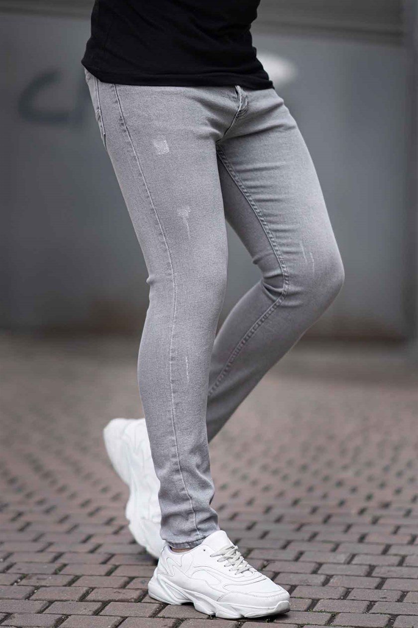 Madmext Skinny Fit Gri Erkek Jean 9226