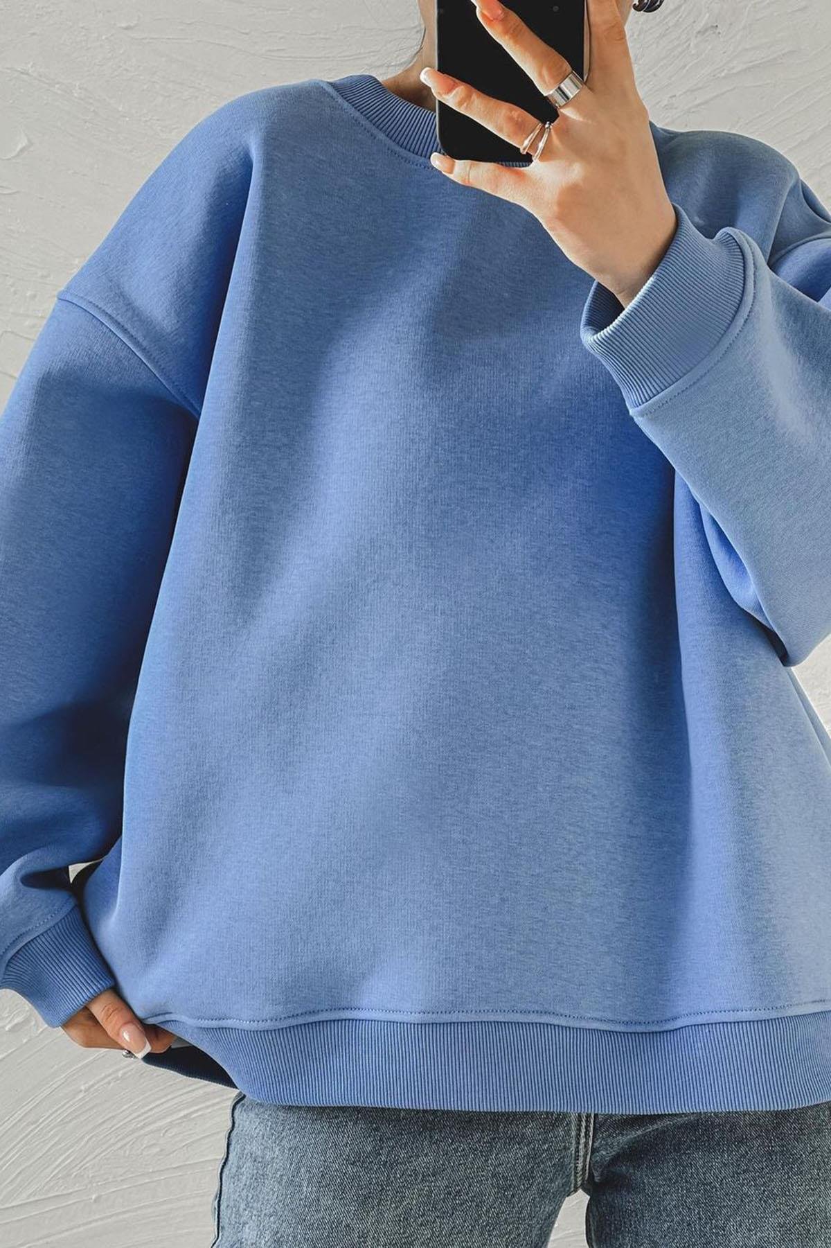 Mavi Bisiklet Yaka Basic Sweatshirt MG1559